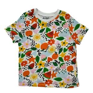 OLD NAVY Unisex Printed Crew-Neck T-Shirt in Garden Fruit Basket Size 4T Toddler